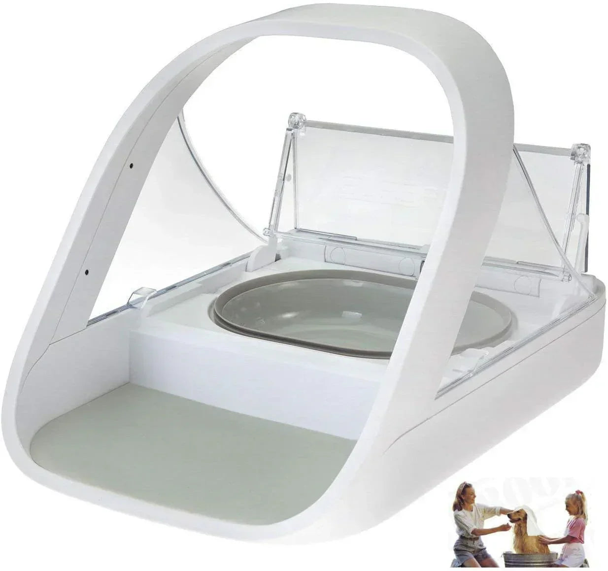 Automatic Pet Feeder -Microchip Pet Feeder - MPF001 - Suitable for Both Wet and Dry Food - Bonus eOutletDeals Pet Towel