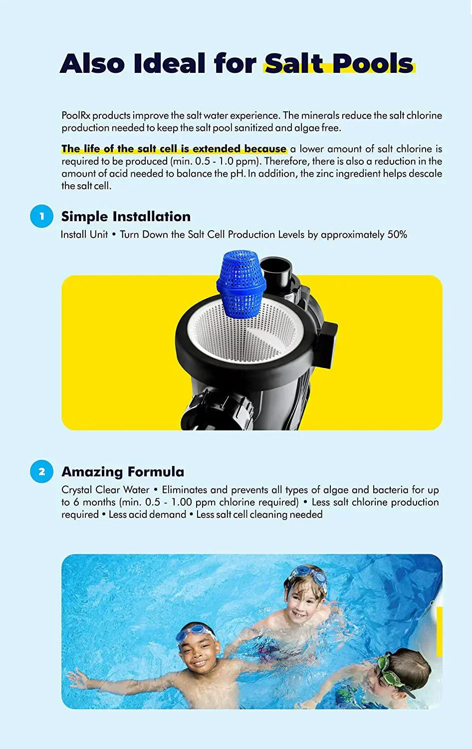 101067 Black Units Swimming-Pool-Algaecides (4 Pack), 20,000-30,000 Gallon