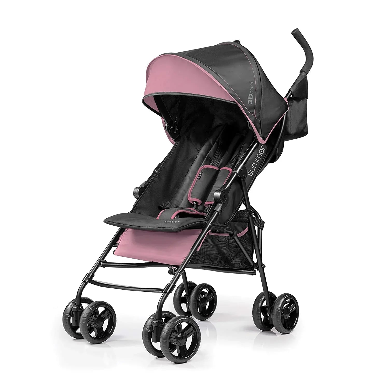 Convenience Stroller, Blue/Black Lightweight Infant Stroller with Compact Fold