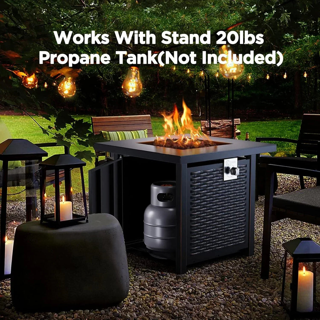 Gas Fire Pit Table, 50,000 BTU Outdoor Propane Fire Pit