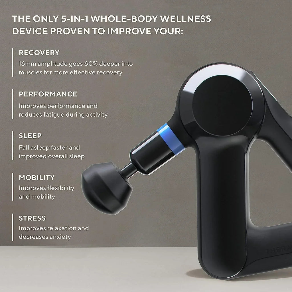 TheraGun Elite Ultra-Quiet Percussion Massage Gun for Deep Tissue Muscle Pain Relief, Handheld Electric Massager Perfect for Neck, Back, and Full Body Tension, Bluetooth and USB-C Charging, 5th Gen