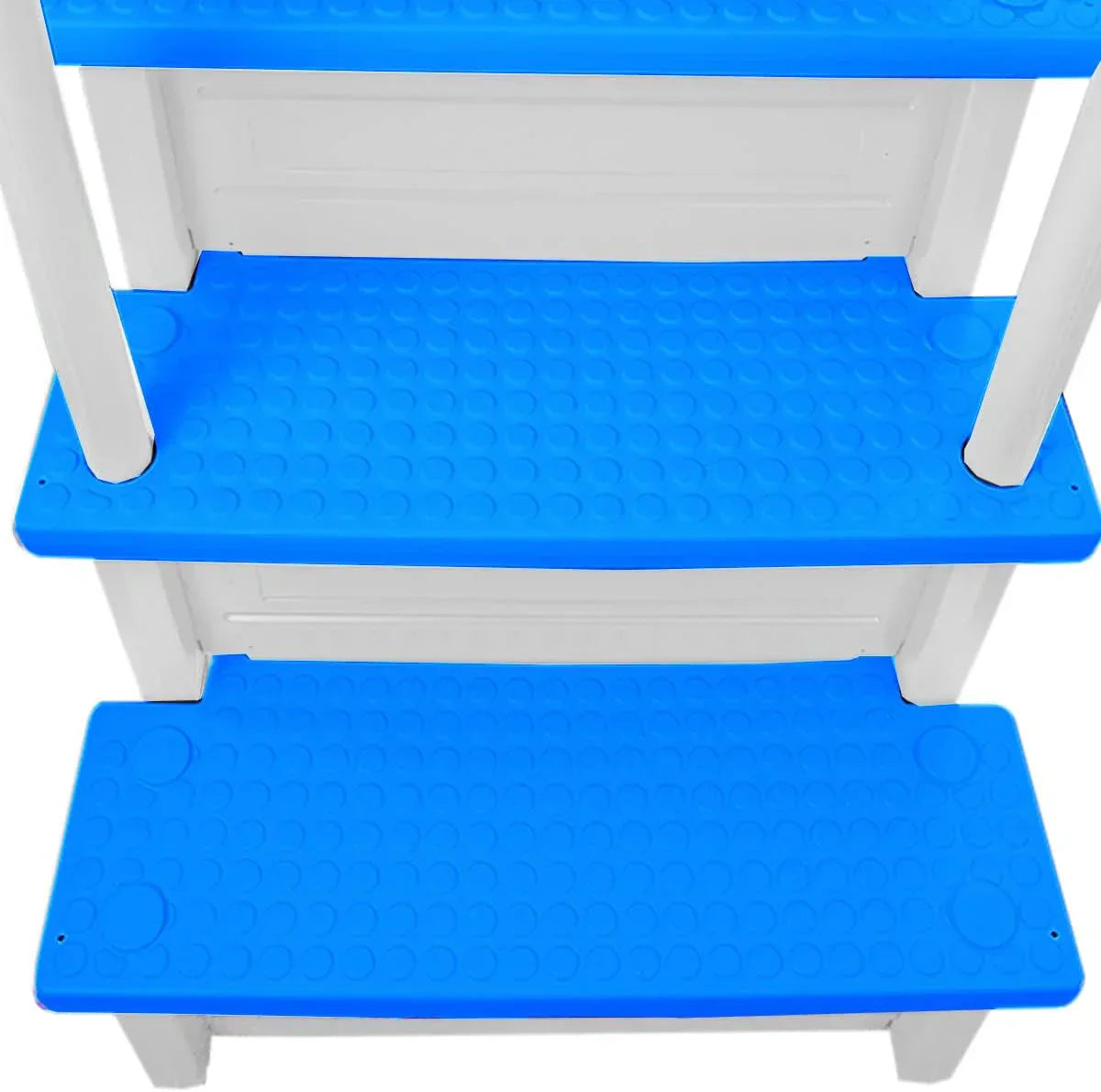 Select Anti-Slip in-Pool Steps | Gray | for Above Ground Swimming Pools | Can Mount to Decks 48" to 54" H | Safety Stairs Capacity Up to 300 lbs