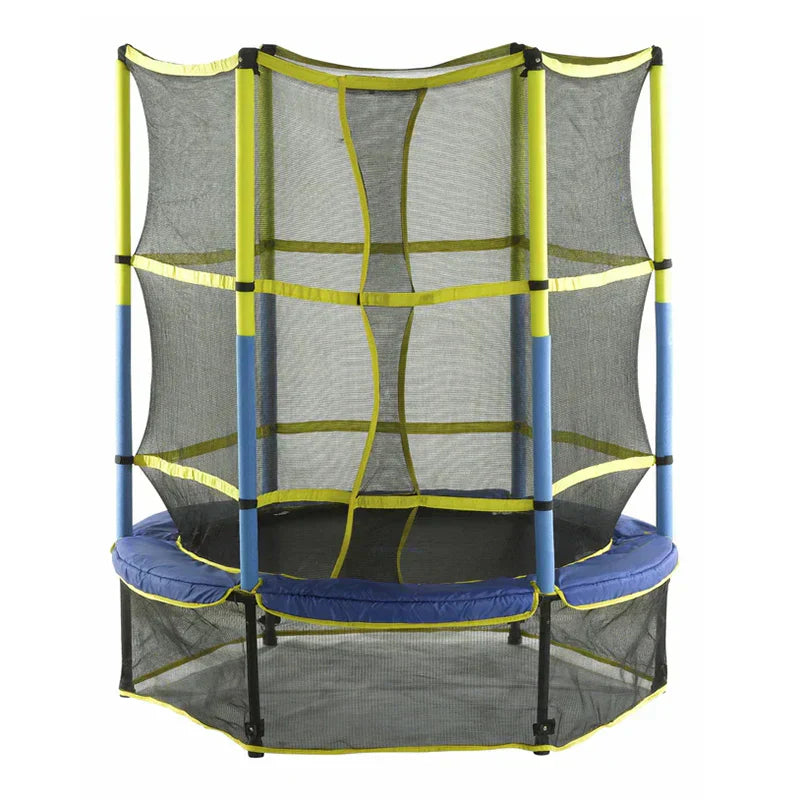 Upper Bounce 55′′ Kids Trampoline with Safety Enclosure – No-Spring Bungee System, Easy Assembly