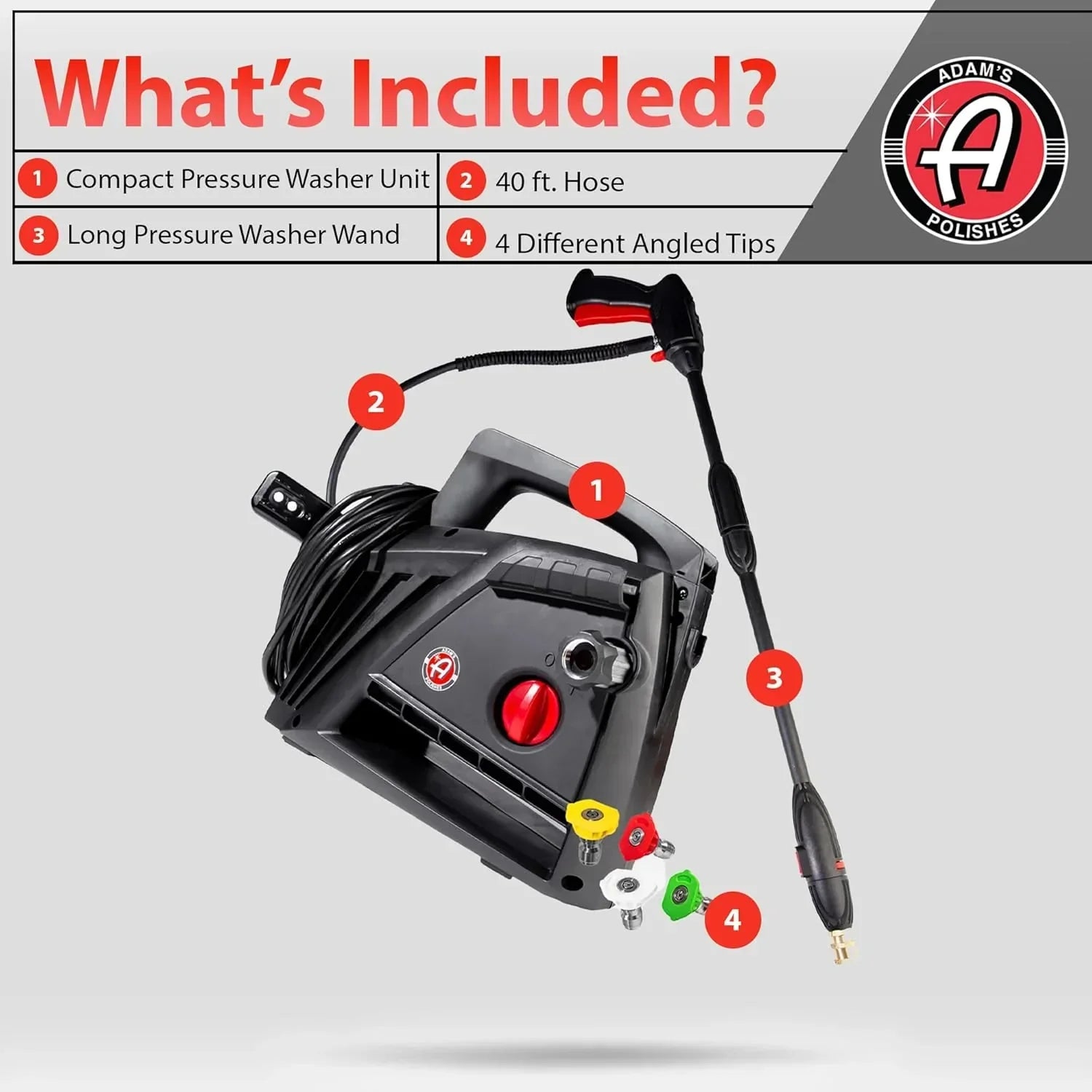 Electric Pressure Washer 2.0, Powerful 1.4 GPM 2000 PSI Car Pressure Washer Sprayer, Snub Nose & Tip Attachment, Use,Car Soap, Patio Boat RV Motorcycle Car Garage Deck.