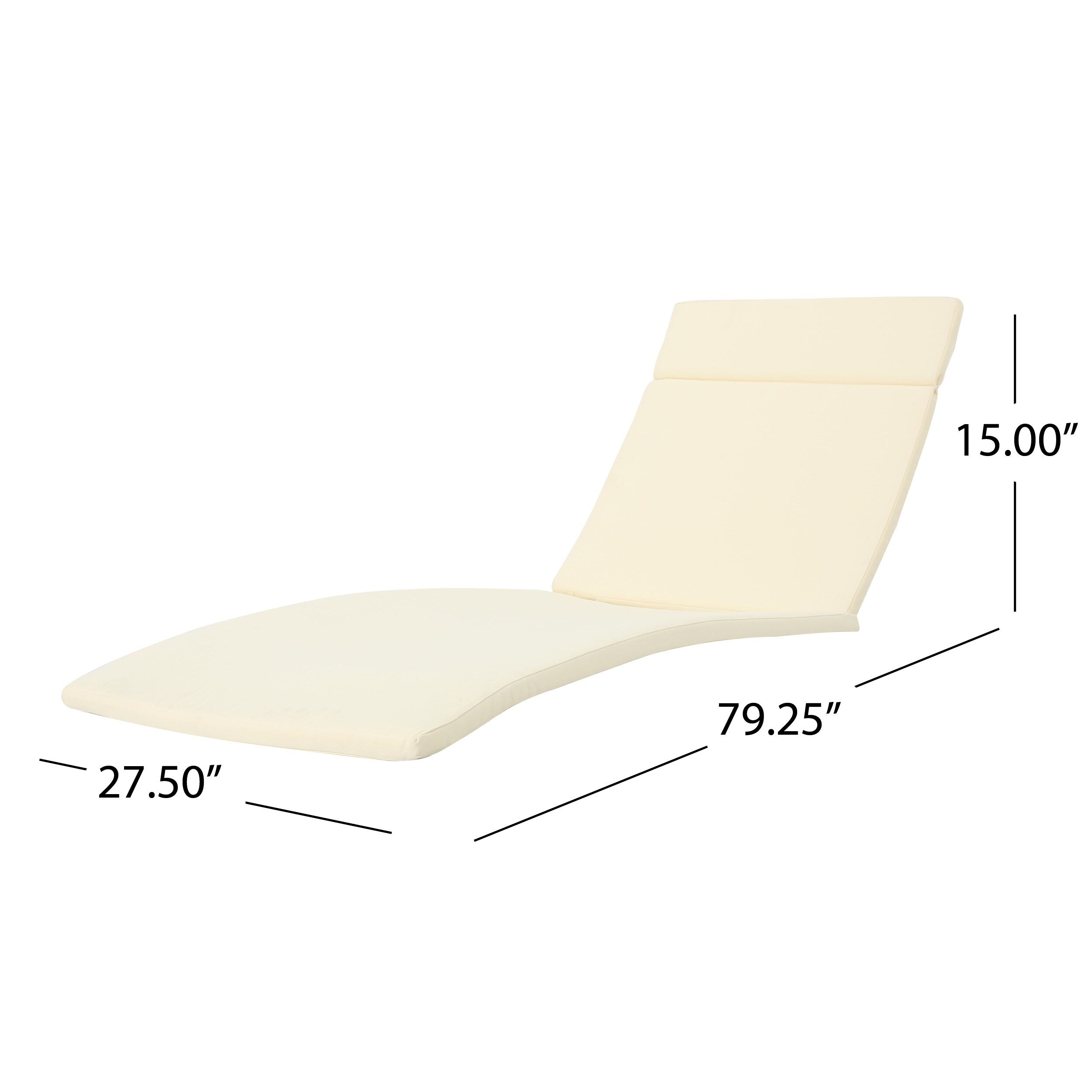 Salem Outdoor Cushion Set for Chaise Lounge - Cushions only (Set of 2) by Christopher Knight Home - 79.25L x 27.50W x 1.50H